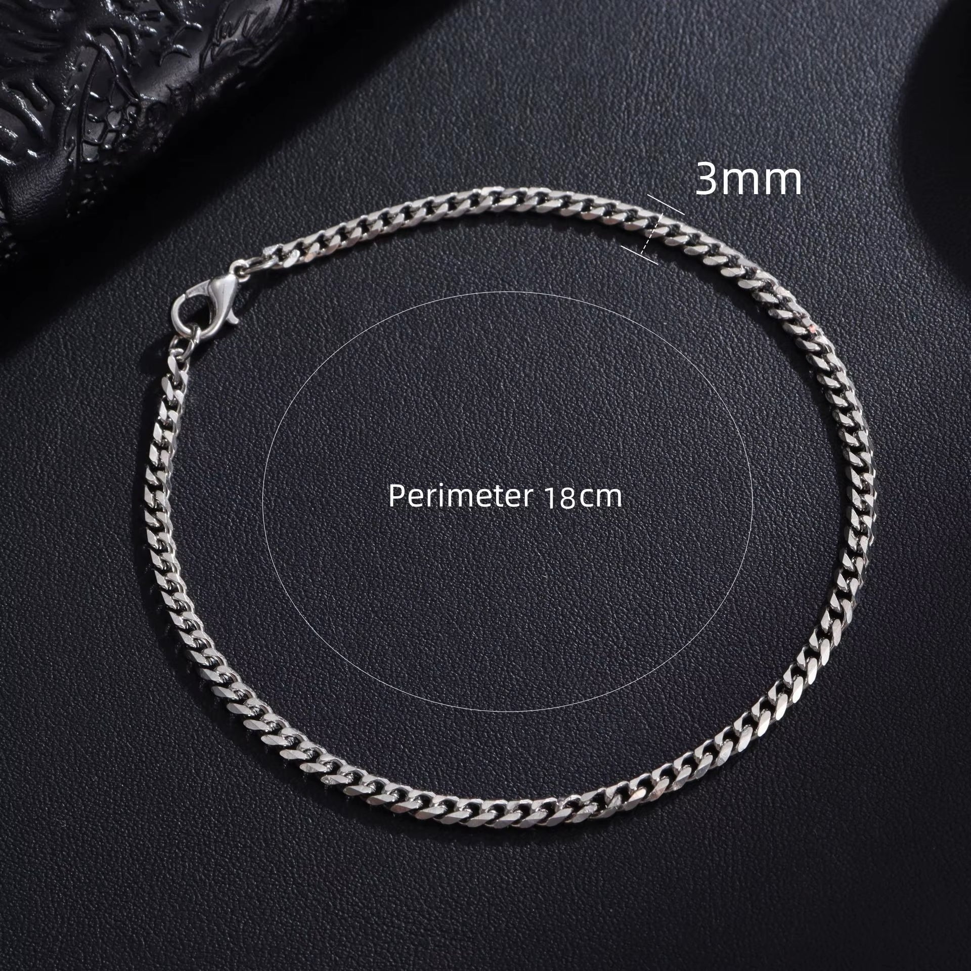 New Trendy Cuban Chain Men Bracelet Classic Stainless Steel 3/5/7/9Mm Width Chain Bracelet for Men Women Jewelry Gift