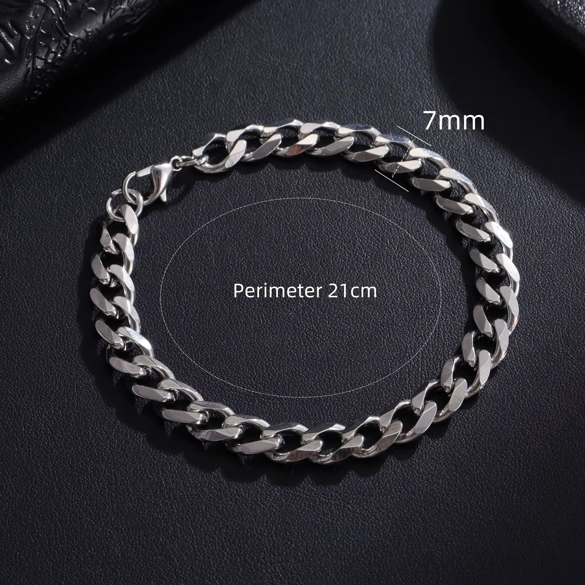 New Trendy Cuban Chain Men Bracelet Classic Stainless Steel 3/5/7/9Mm Width Chain Bracelet for Men Women Jewelry Gift
